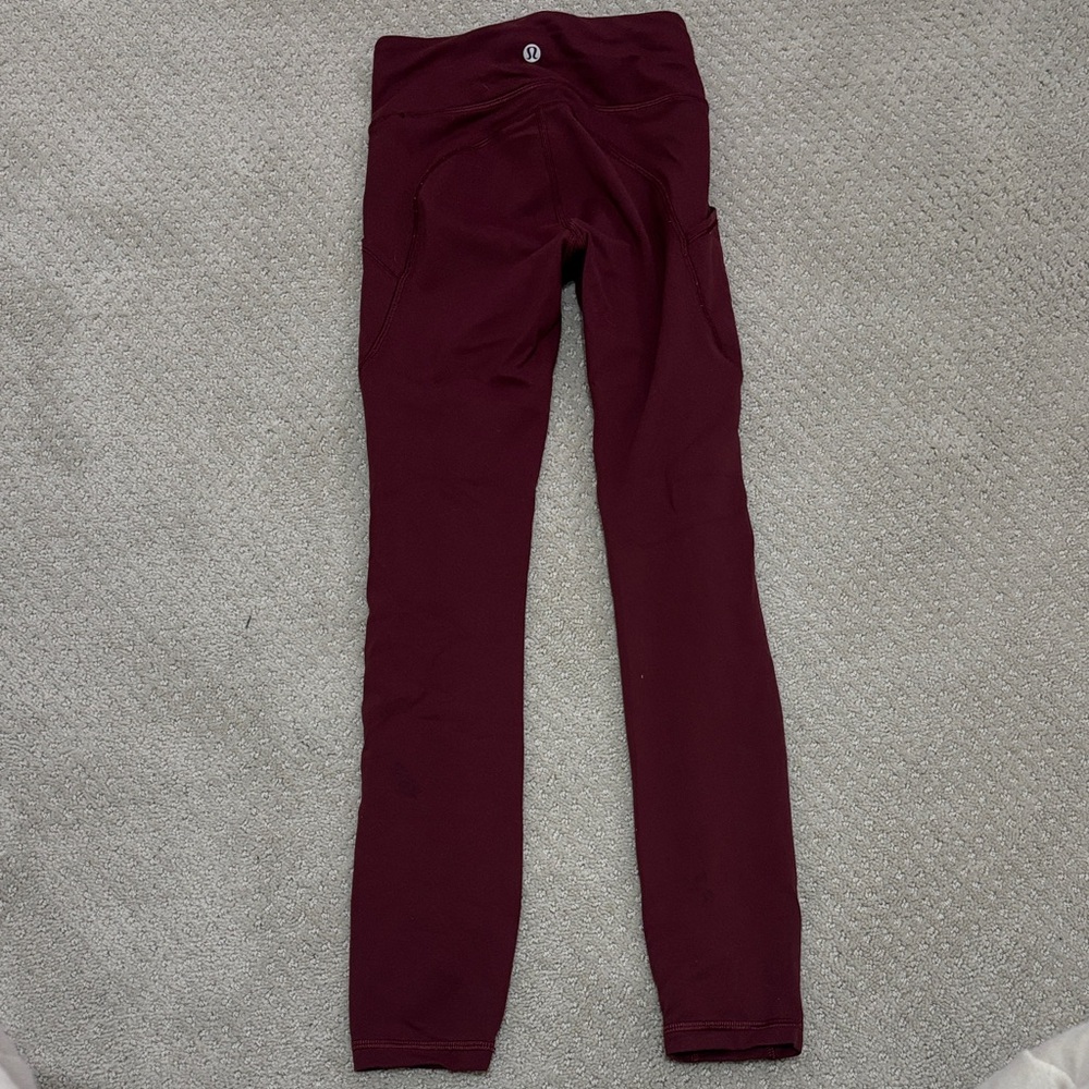 Lululemon maroon leggings